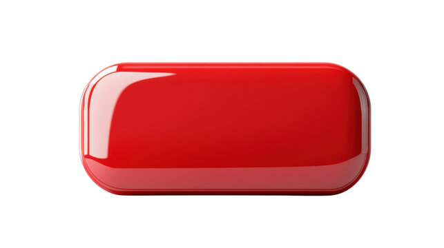 Shiny red call-to-action button transparent background