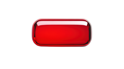 Shiny red call-to-action button transparent background