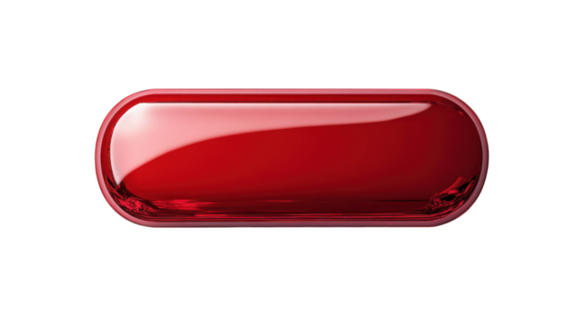 Shiny red call-to-action button transparent background - Powered by Adobe