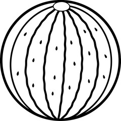 Artistic watermelon Line Design