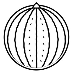 Artistic watermelon Line Design
