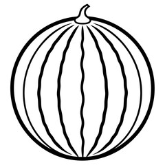 Artistic watermelon Line Design