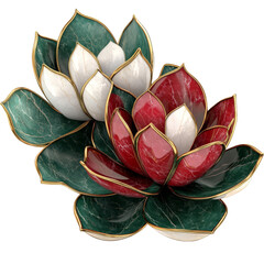 Stunning decorative lotus flower sculpture art display indoor environment elegant viewpoint nature concept