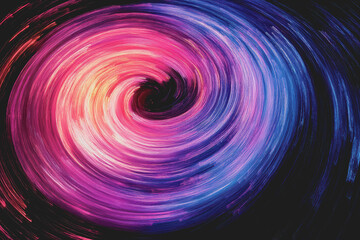 Fototapeta premium An abstract artistic piece with swirling patterns and neon colors represents the forex market energy