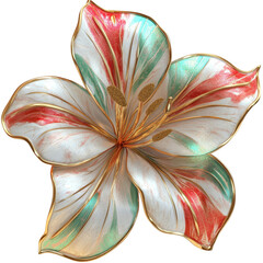 Elegant glass flower art piece home decor colorful display contemporary style close-up view floral design