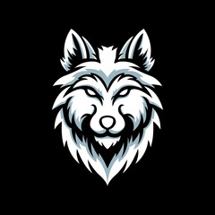 Fierce alpha Wolf Head perfect for sport or supplement mascot vector illustration logo design
