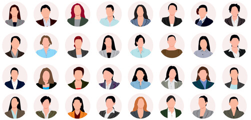 Avatar of Men and women. Avatar, user profile, person icon, profile picture. Suitable for social media profiles, icons, screensavers and web page. 