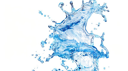 water splash isolated on white