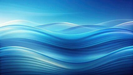 Gradient blue abstract background with wavy lines and soft textures, evoking a sense of calmness and serenity , abstract art, gradient effects