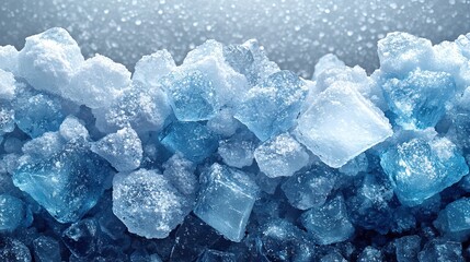 Obraz premium Crystal sea salt used as a background, showing white marine rock salt from a top view