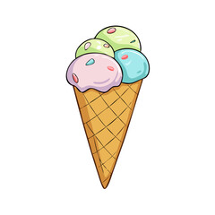 ice cream cone vector icon, ice cream cone vector illustration - simple illustration of ice cream cone, perfect for logos ice cream cone 
