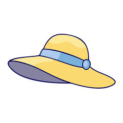 sunhat vector icon, sunhat vector illustration - simple illustration of sunhat, perfect for logos sunhat 