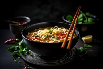 Delicious Noodle Soup with Fresh Ingredients