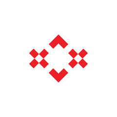 Obraz premium cross x squares simple geometric lines logo vector