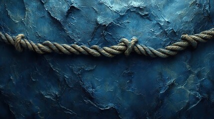 Detailed, aged, frayed boat rope forming a textured nautical backdrop
