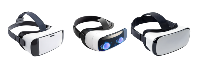 Virtual Reality Headset isolated on transparent background, cut out