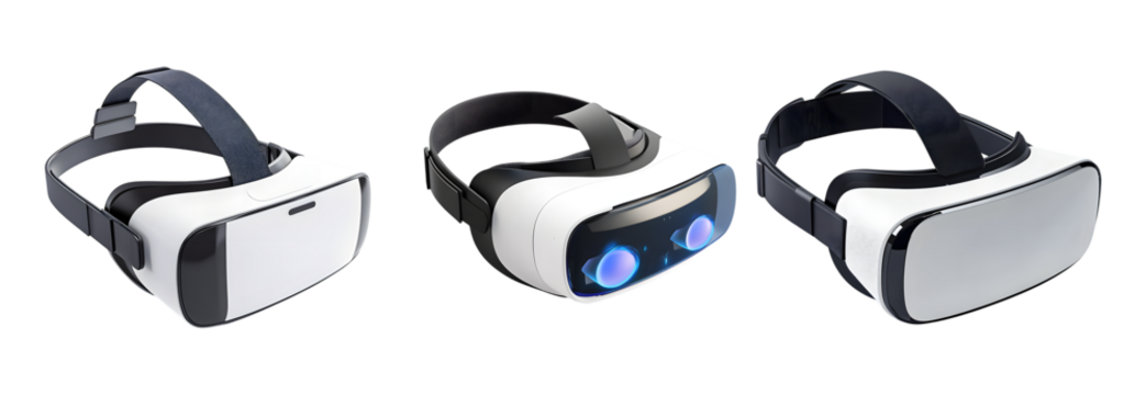 Virtual Reality Headset isolated on transparent background, cut out