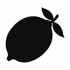 Elegant Black Lemon Silhouette Vector Design