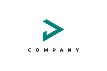 letter d arrow simple logo design