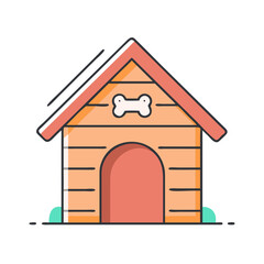 dog house vector icon, dog house vector illustration - simple illustration of dog house, perfect for logos dog house 