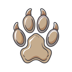 dog paw print vector icon, dog paw print vector illustration - simple illustration of dog paw print, perfect for logos dog paw print 