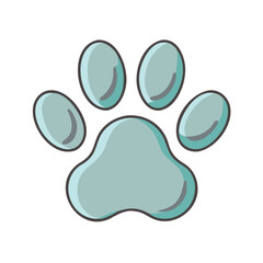 dog paw print vector icon, dog paw print vector illustration - simple illustration of dog paw print, perfect for logos dog paw print 