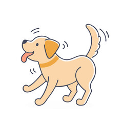 dog s playful tail wagging vector icon, dog s playful tail wagging vector illustration - simple illustration of dog s playful tail wagging, perfect for logos dog s playful tail wagging 