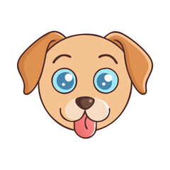 puppy face vector icon, puppy face vector illustration - simple illustration of puppy face, perfect for logos puppy face 