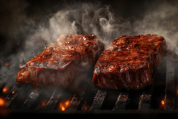 grilled meat on the grill