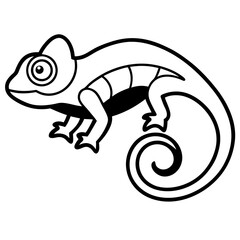 chameleon cartoon illustration
