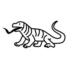 Indonesia Komodo vector icon