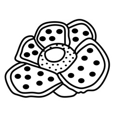 Rafflesia flower vector icon