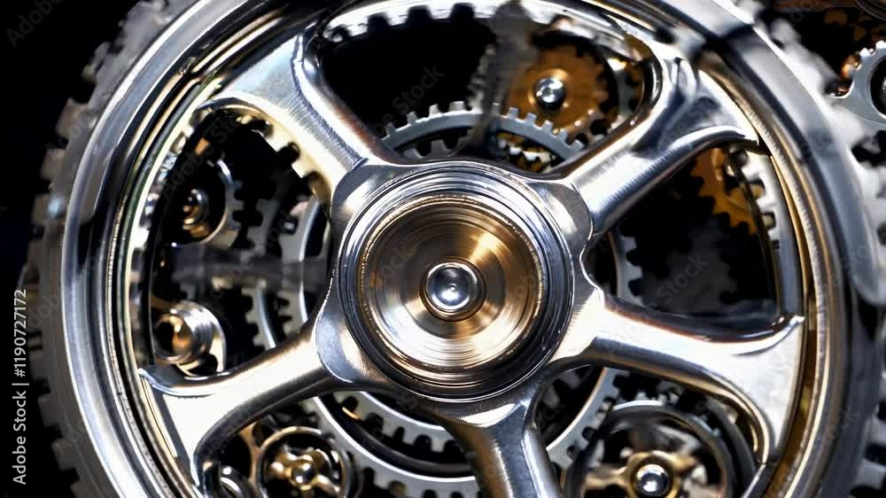 Poster intricate mechanisms showcase the beauty of clockwork design in close-up exploration