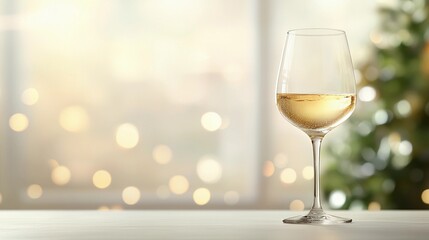 Soft side bokeh glow reflecting on wine glasses, evoking a sophisticated and relaxing ambiance, style book illustration