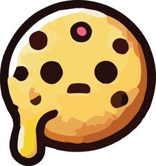 Fototapeta premium Cookie silhouette vector art illustration. Cookie vector icon.