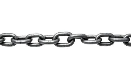 Metal chain isolated on transparent background