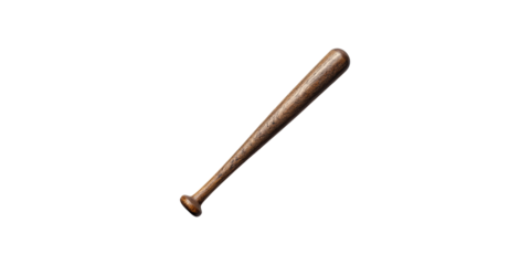 Wooden baseball bat isolated on transparent background