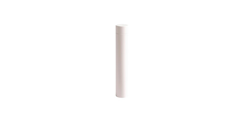 White cylindrical object isolated on transparent background