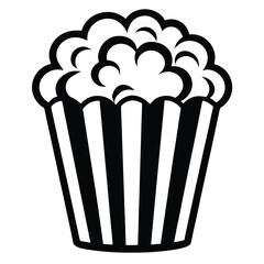 Popcorn icon vector, popcorn box symbol, vector illustration
