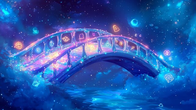 magical celestial bridge fantasy art - fantasy art