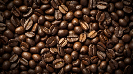 Fototapeta premium coffee beans background, ai generated