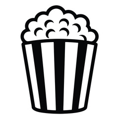 Popcorn icon vector, popcorn box symbol, vector illustration
