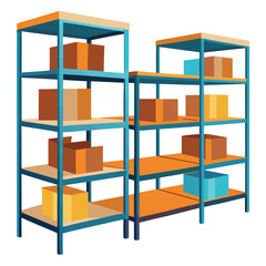 3d render of a bookshelf