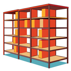 3d render of a bookshelf