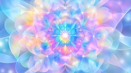 pastel floral mandala background - pastel colors