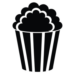 Popcorn icon vector, popcorn box symbol, vector illustration