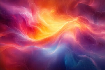 Obraz premium Colorful abstract swirl illustrating vibrant hues and dynamic motion in a cosmic setting