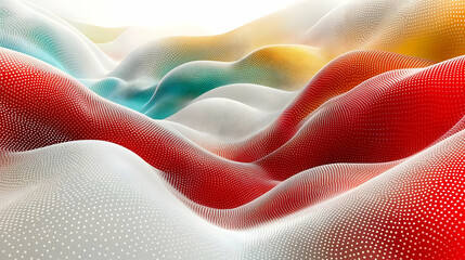 Abstract Colorful Wave Background Texture with Dynamic Dots Pattern