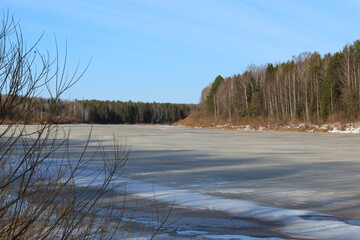 river before spring flood