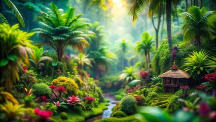 Fototapeta premium Philippines Enchanted Forest Miniature Wonderland Tilt-Shift Photography